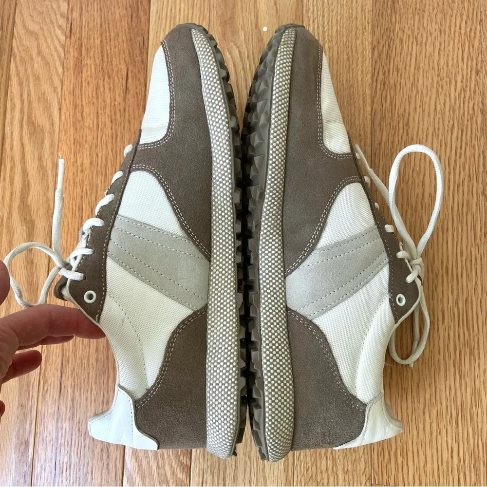 Johnnie-O Range Runner 2.0 Hybrid Golf Shoes Mens 9.5 Brown Beige Suede Athletic